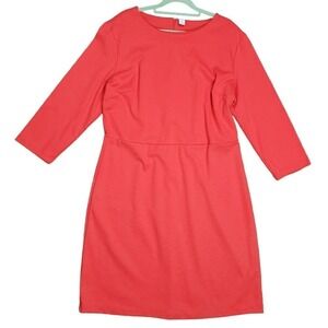 Old Navy Sheath Ponte-Knit 3/4 Sleeves Red Dress Women Size XL